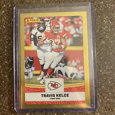 #ad RARE Travis Kelce 2023 Panini sticker and card collection gold border 10 $124.99