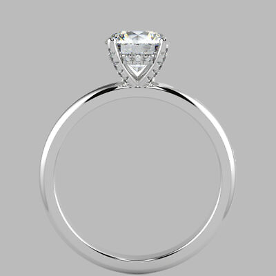 #ad 1 1 2 CT Amazing Diamond Pendant Round Cut 14KT White Gold Necklace Chain $3360.05
