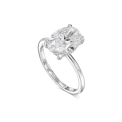#ad Diamond Beautiful Ring VS1 F Oval 2.55 Ct Lab Created IGI Certified Sparkling $1675.00