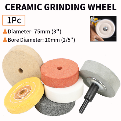 #ad 3 Inch Ceramic Grinding Wheel Abrasive Stone Metal For Disc Grinder Rotary Tool $7.29