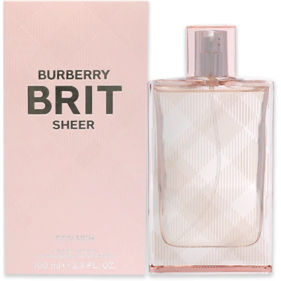 Brit Sheer by Burberry 3.3 3.4 oz EDT Perfume for Women New In Box $32.54