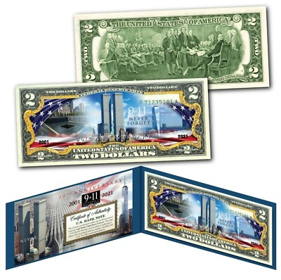 #ad Commemorative 20th Anniversary WTC 2001 2021 U.S. $2 Bill $14.90