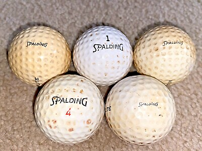 #ad Spalding Vintage Golf Balls 5 Total Rare Golf Gear $12.00