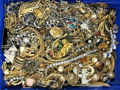 3 Lb Pounds Unsearched Huge Lot Jewelry Vintage Now Junk Art Craft Treasure Fun $42.99