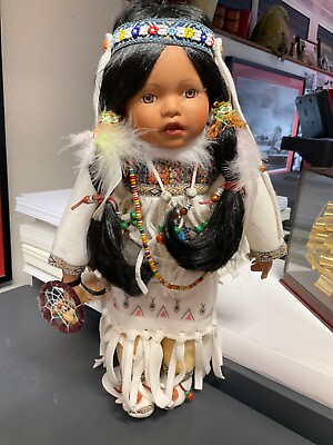 #ad Cathay Collection No1 of Edition Native American Cherokee Porcelain Doll 17quot; GBP 50.00