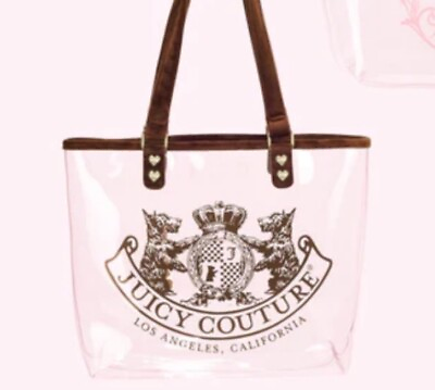 #ad Stoney Clover Lane x Juicy Couture Clear Tote Bag Size L $49.99