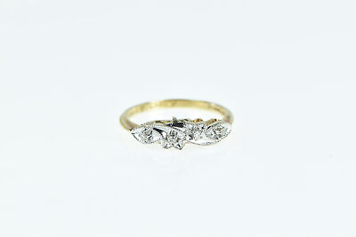 #ad 14K Ornate Diamond Vintage Wedding Band Ring White Gold *67 $199.95