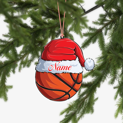 #ad Personalized Basketball Ornament Basketball Christmas Ornament Basketball Xmas $19.99