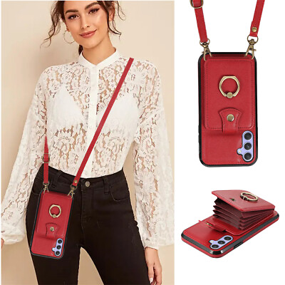 #ad Fashion PU Leather Wallet Card Bag Case Crossbody Fr Samsung A15 A25 A54 A34 A24 $13.27