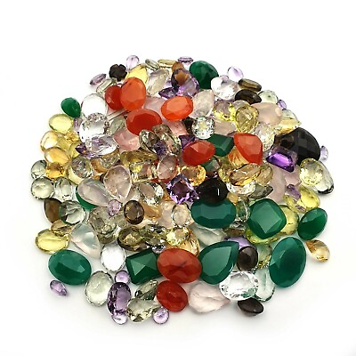 #ad Natural Mix Faceted Loose Gemstone Wholesale Lot $16.19