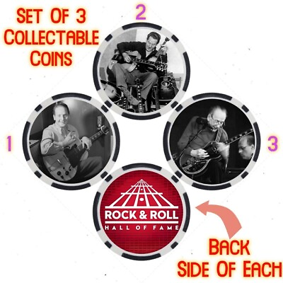 #ad LES PAUL ROCK amp; ROLL HALL OF FAME COLLECTABLE COIN SET $24.89