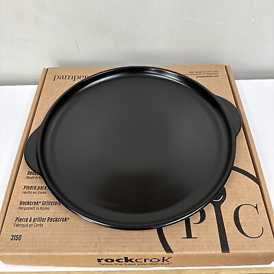 #ad Pampered Chef Rockcrok Grill Stone 15” Round Oven BBQ Grill Stove NIB $59.99