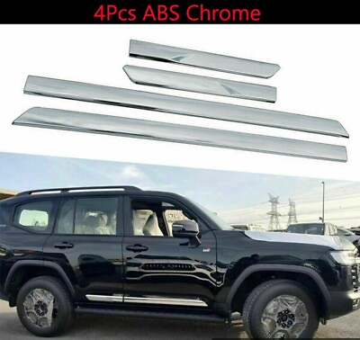 #ad 4x Chrome Door Side Molding Trim Guard Cover Fit for LandCruiser LC300 J300 2021 $198.55