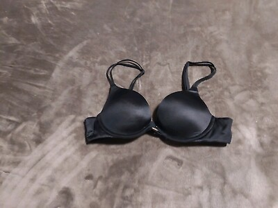 #ad Victorias Secret Womens Black Very Sexy Lined Underwire Push Up Bra Size 32A $11.34