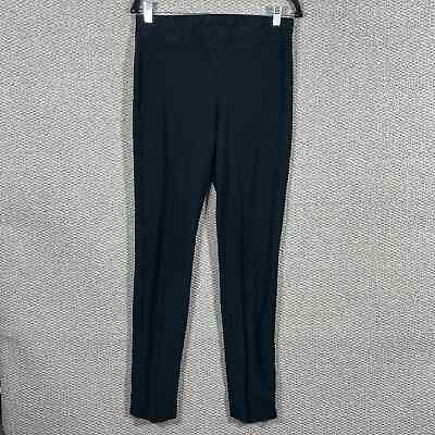 #ad Eileen Fisher Corduroy Leggings Womens Medium Black Ribbed Knit Pull On Casual $34.99