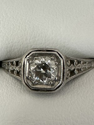 #ad Tiffany Platinum Diamond Ring $2200.00