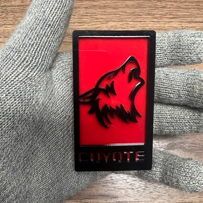 #ad Coyote Badge Emblem fits mustang Grill Red Trunk Angry Agressive Racing $32.99