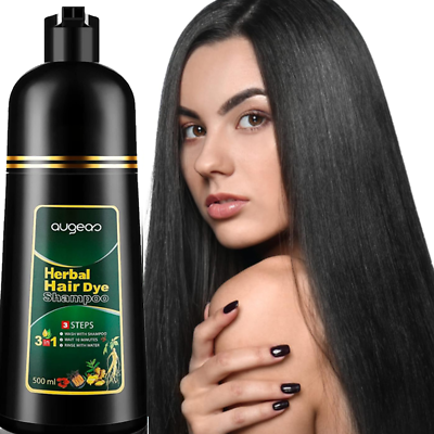 #ad Hair Dye Shampoo 3 in 1 Hair Shampoo Instant Hair Dye Herbal Ingredients Gift US $18.99