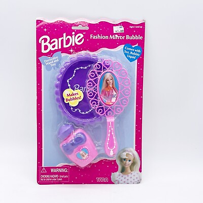 #ad Barbie Fashion Mirror Bubble Tara Toys Vintage 1998 by Mattel Damage Packaging $10.00
