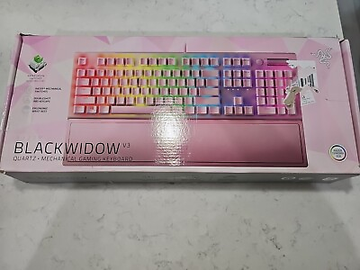 #ad Pink Razer BlackWidow V3 Wired Gaming Mechanical Green Switch Keyboard $59.99