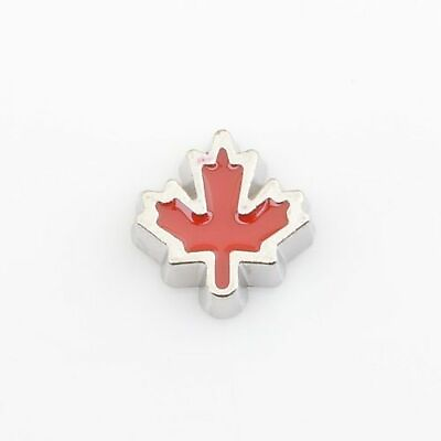#ad 1pc Red Leaf Floating Charms Mini Leaves Charm Lockets Jewelry Making Crafts Fin $9.03