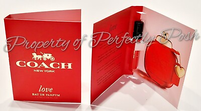 #ad Coach Love Eau De Parfum Women Perfume Sample Vial Spray x 2 $7.95
