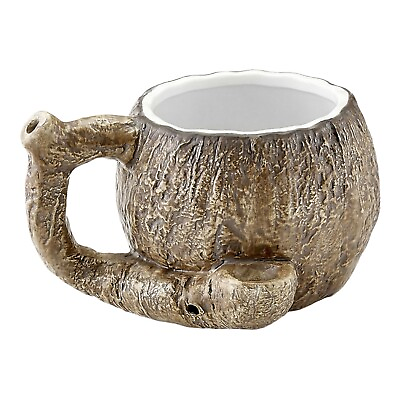 #ad Premium Coconut Ceramic Mug Pipe Mug Coffee Cup Brown $22.99