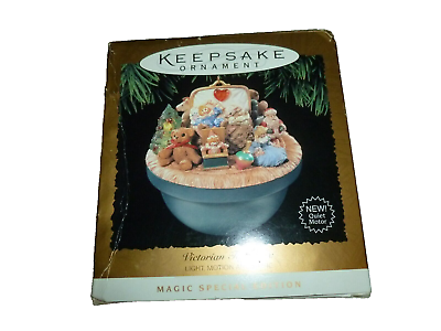 #ad Hallmark Keepsake Magic Christmas Ornament Victorian Toy Box Light Motion Sound $15.34