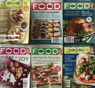 #ad Martha Stewart EVERYDAY FOOD Magazine Assorted Years Cooking Recipes Lot $24.99