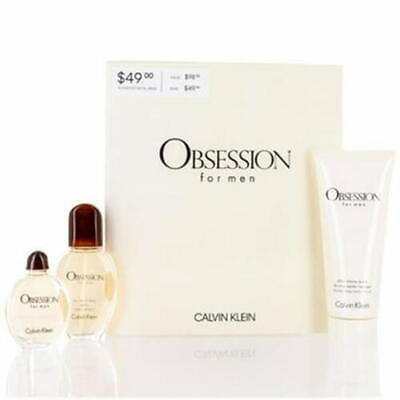 #ad Calvin Klein Obsession for Men 3 PC Gift Set 1oz0.5oz EDT 3.4 Balm $21.00