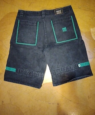 #ad MFG Marithe Francois Gibaud 42 Denim Black Jeans Green Tape La jean De Y2K $50.00
