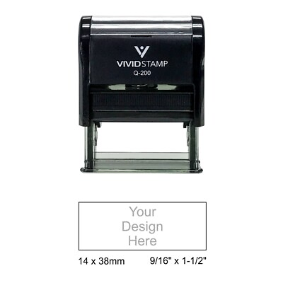 #ad #ad Vivid Stamp Q 200 Customizable Self Inking Stamp Black Body $10.44