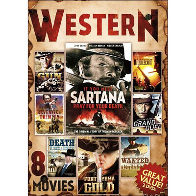 #ad 8 Movie Western V.8 DVD Klaus Kinski William Berger Mark Damon $7.99