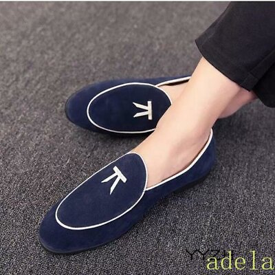 #ad Spring Mens Suede Leather Loafers Belgian Casual Shoes Tassls Slip On Flats Pump $62.34