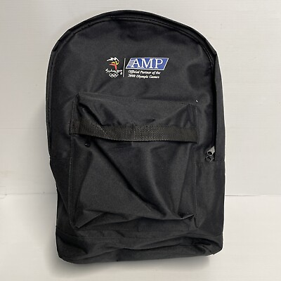 #ad Sydney Olympic Official Partner AMP Backpack Bag Zipper Adjustable 2000 AU $29.95