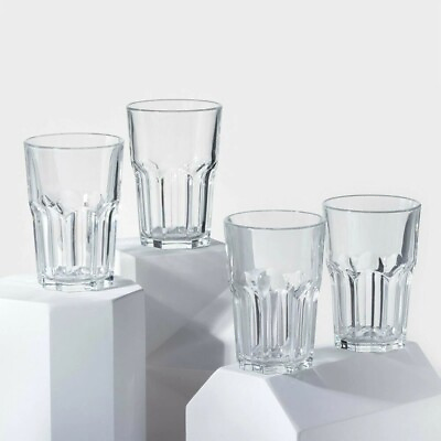 #ad 4 pc Luminarc Long Drink Glasses Set of 4 Clear Large Highball Glasses 4x420 ml $22.95