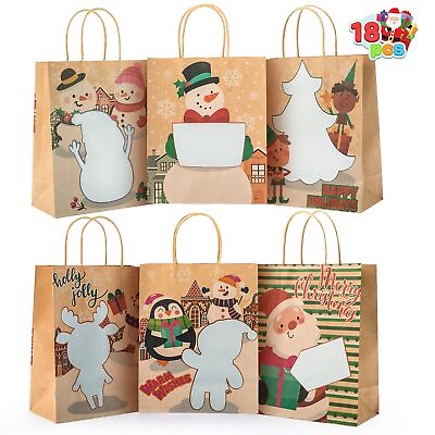 #ad #ad Syncfun Christmas Kraft Gift Bags Bulk with 18 Wooden Pens for DIYGift Giving $13.99