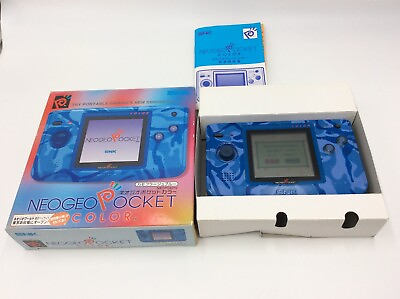 #ad Neo Geo Pocket Color SNK Console Camouflage Blue Boxed $154.99