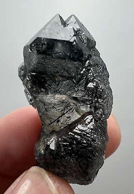 #ad 53 CT. Natural Full Terminated Rare Etched Blue Rutilated Quartz from Pakistan $45.00