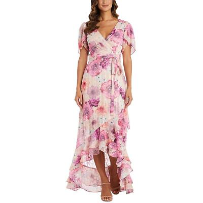 #ad NW Nightway Womens Ruffled Long Special Occasion Evening Dress Gown BHFO 4357 $14.99