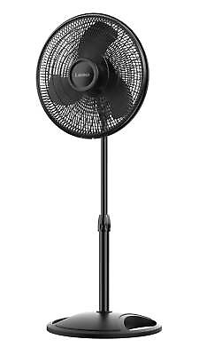 #ad 16quot; Oscillating Adjustable Pedestal Fan with 3 Speeds S16500 Black 18quot; Long $26.97