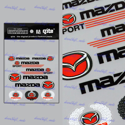 #ad 9pcs Set For Mazda Car Door Window Laptop Case Vinyl Decal Sticker $8.97