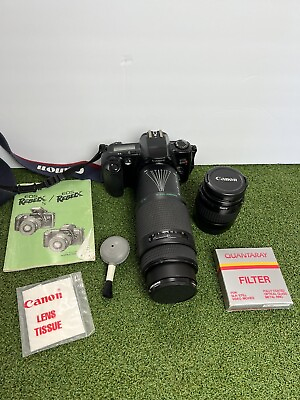 #ad Canon Rebel EOS X S Film Camera Zoom Lens 35 80mm 4 5.6 w Strap Extras $80.00