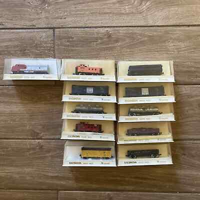 #ad Vintage Bachmann N Gauge Trains Lot Of 11 Untested Santa Fe and More $125.00