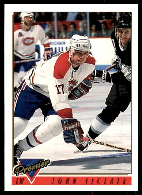 #ad 1993 94 Topps Premier Gold John LeClair Montreal Canadiens #181 $1.00