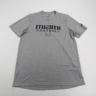#ad Miami Hurricanes adidas Short Sleeve Shirt Men#x27;s Gray Used $14.69