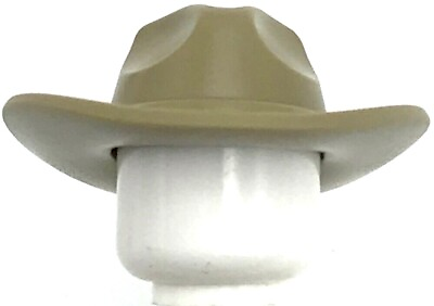 #ad Lego New Dark Tan Minifigure Headgear Hat Very Wide Brim Outback Style Fedora $1.99