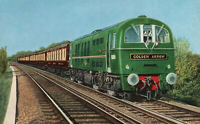 Vintage Postcard Golden Arrow All Pullman Car Train Leaves Victoria For Dover $9.95