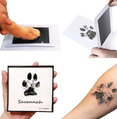 Baby Paw Print Ink Pad Pet Dog Cat Handprint Footprint Kit Stamp $6.49
