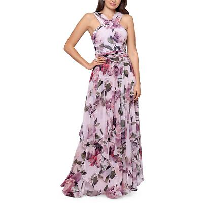 #ad Xscape Womens Criss Cross Maxi Summer Maxi Dress Gown BHFO 0251 $123.99